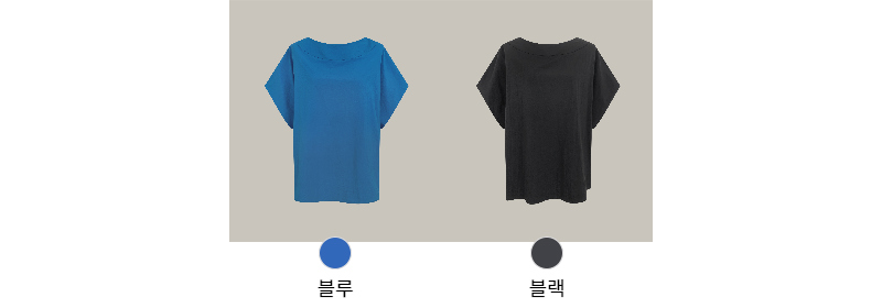 반팔 티셔츠 네이비블루 색상 이미지-S1L10