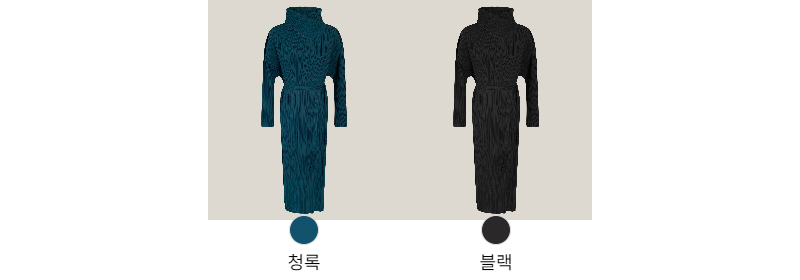 긴 드레스 딥블루 색상 이미지-S3L2